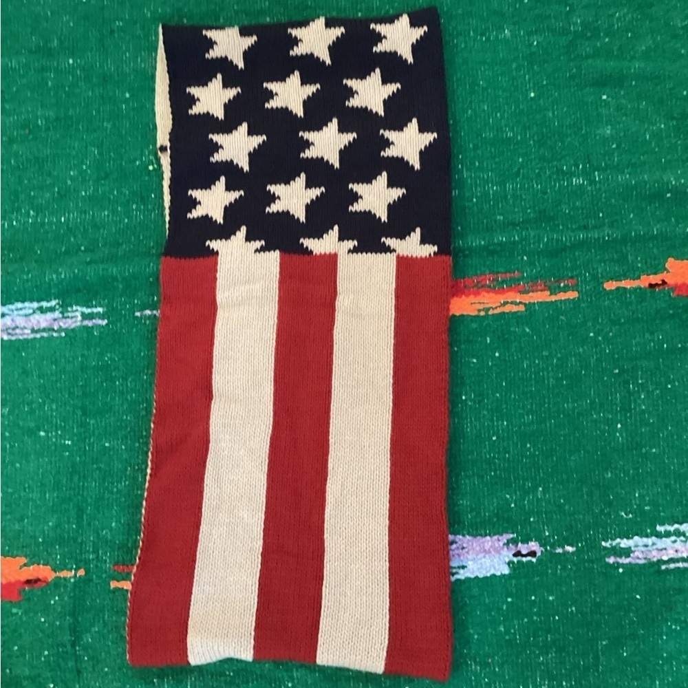 American Flag Knit Scarf
